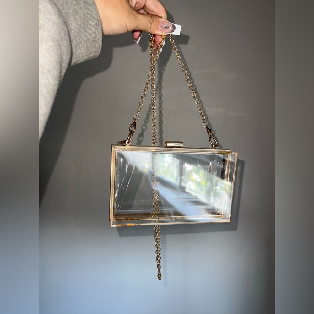 Gold and acrylic Crossbody purse